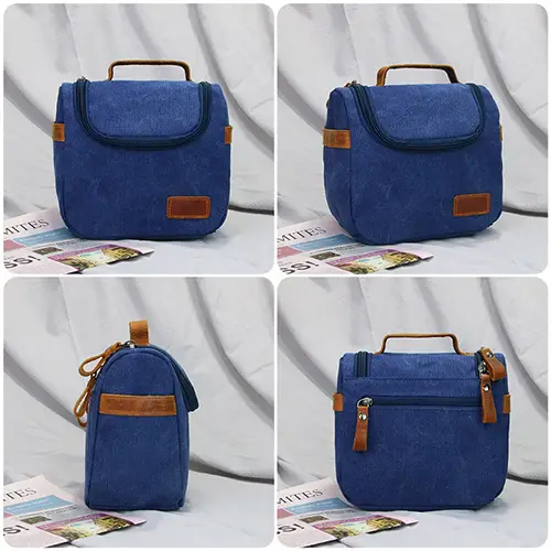 Canvas leather weekender bag for travel lifestyle